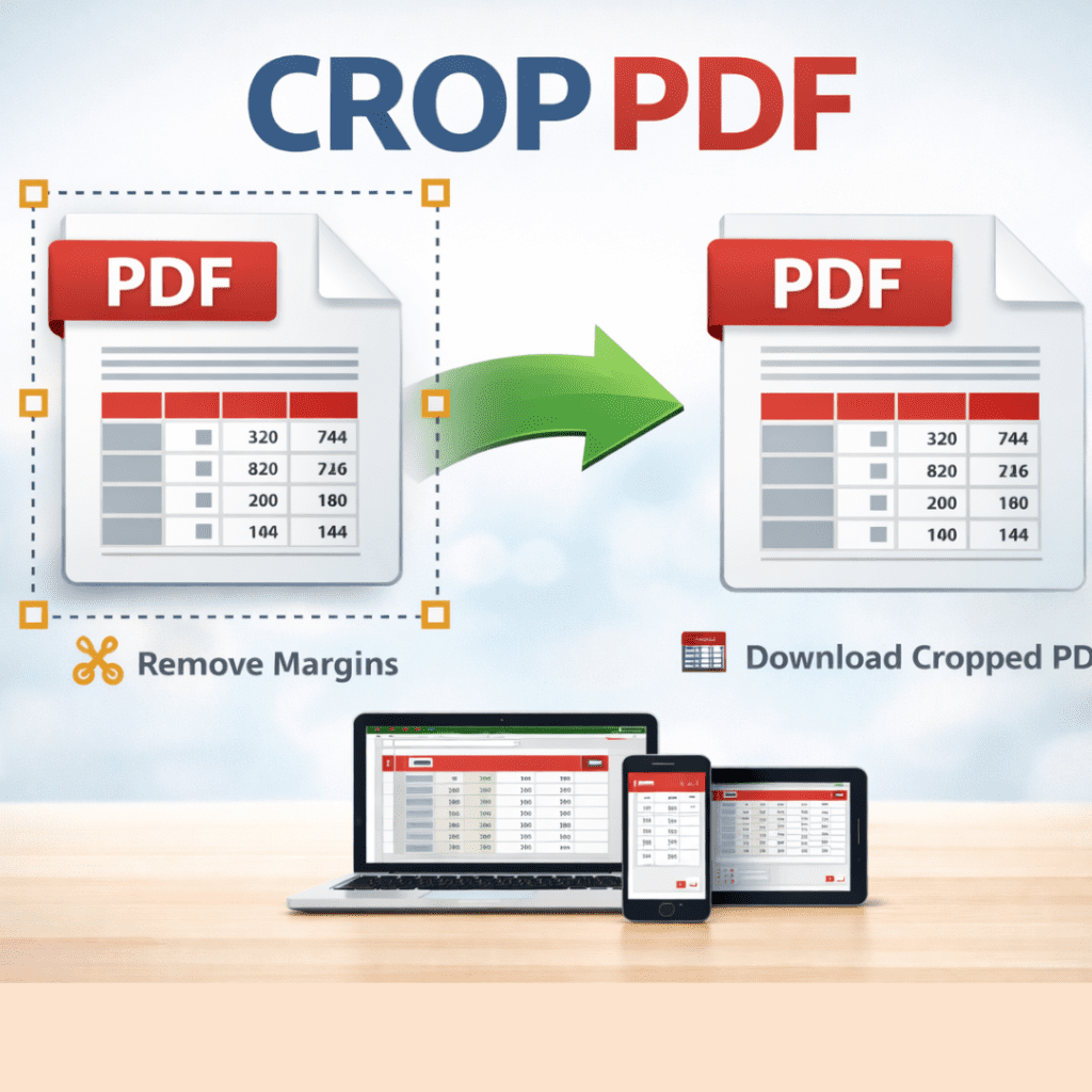 CROP PDF showing PDF page margins being removed