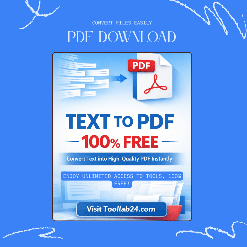 Free Text to PDF Converter Online