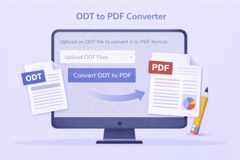 ODT to PDF Converter showing document converted into PDF