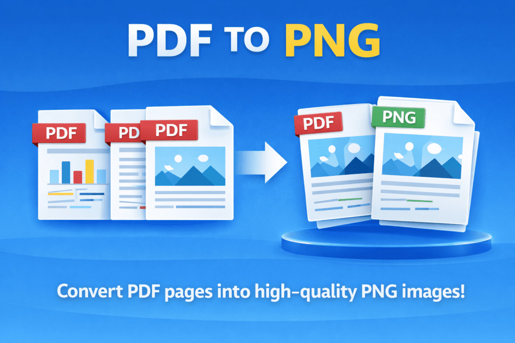 PDF TO PNG converter showing PDF pages converted into PNG images