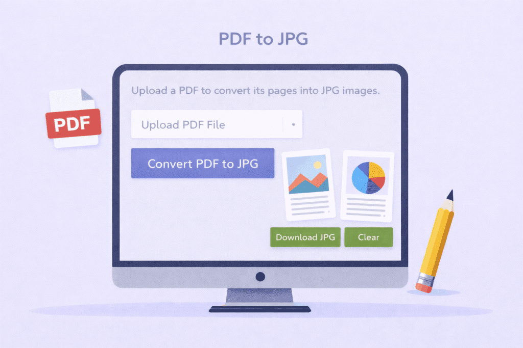 PDF to JPG 1 PDF to JPG converter showing PDF pages converted into images