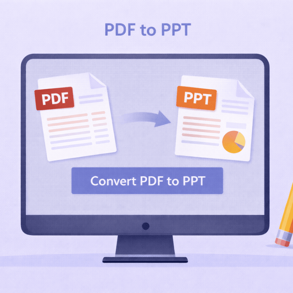PDF to PPT converter showing PDF file converted to PowerPoint