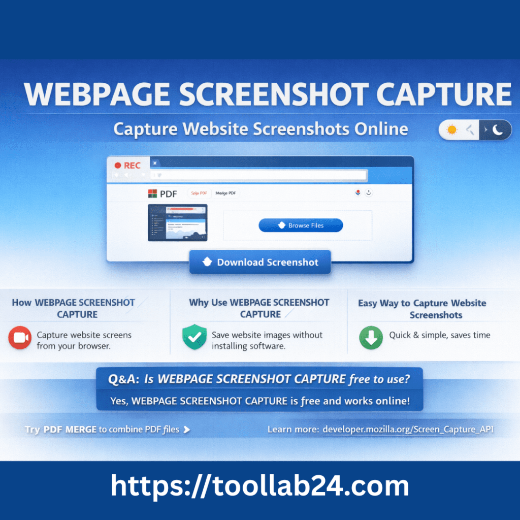 WEBPAGE SCREENSHOT CAPTURE
