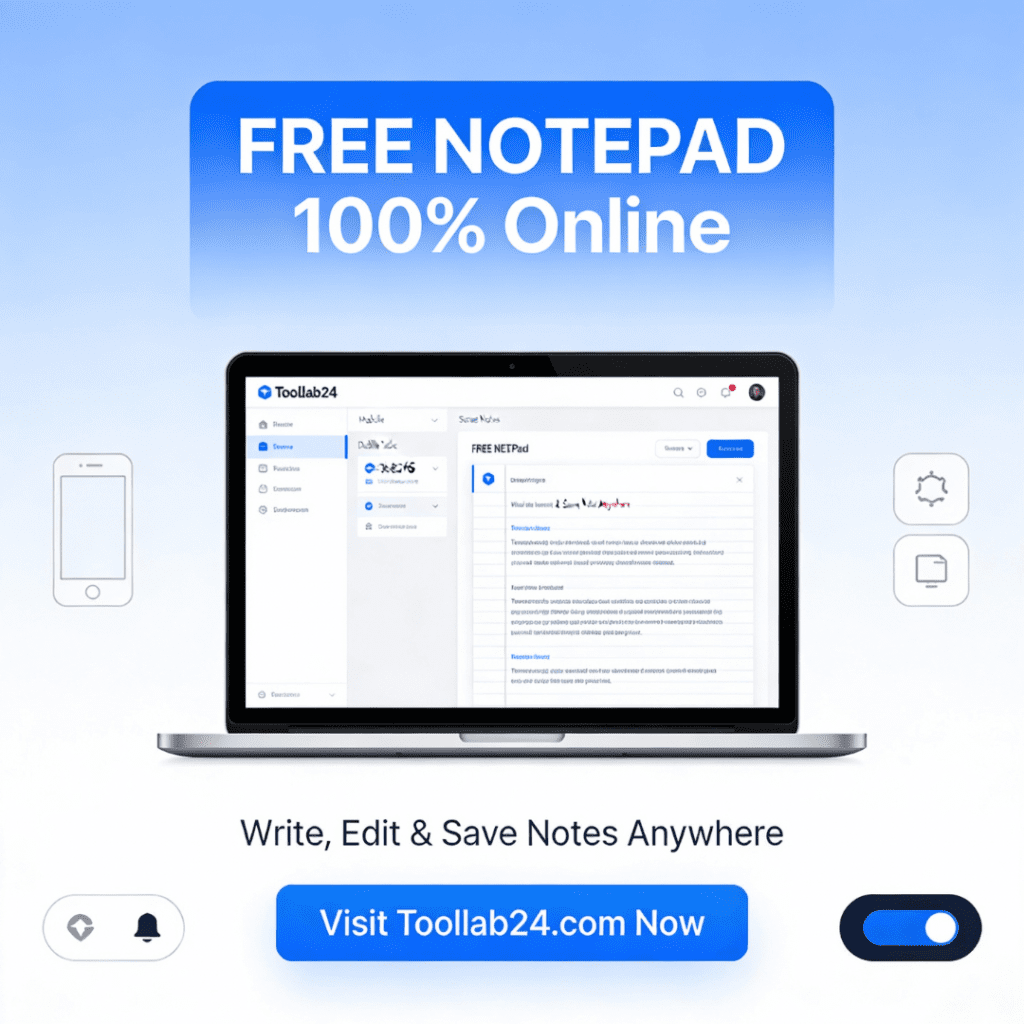 Free NOTEPAD – 100% Online