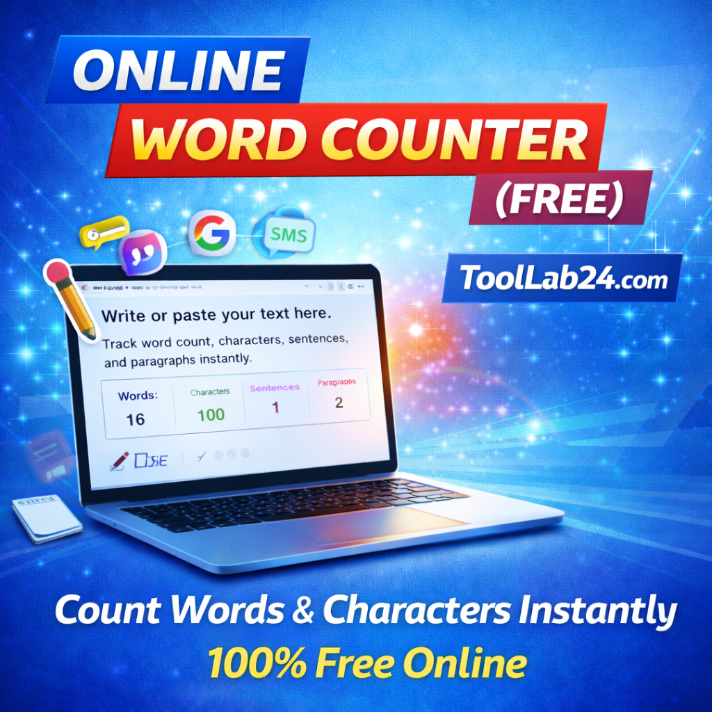 Online Word Counter Tool – Count Words, Characters, Sentences & Paragraphs Free | ToolLab24