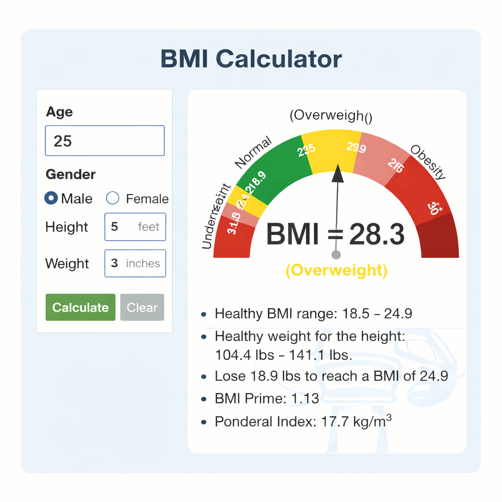 BMI Calculator Online Free