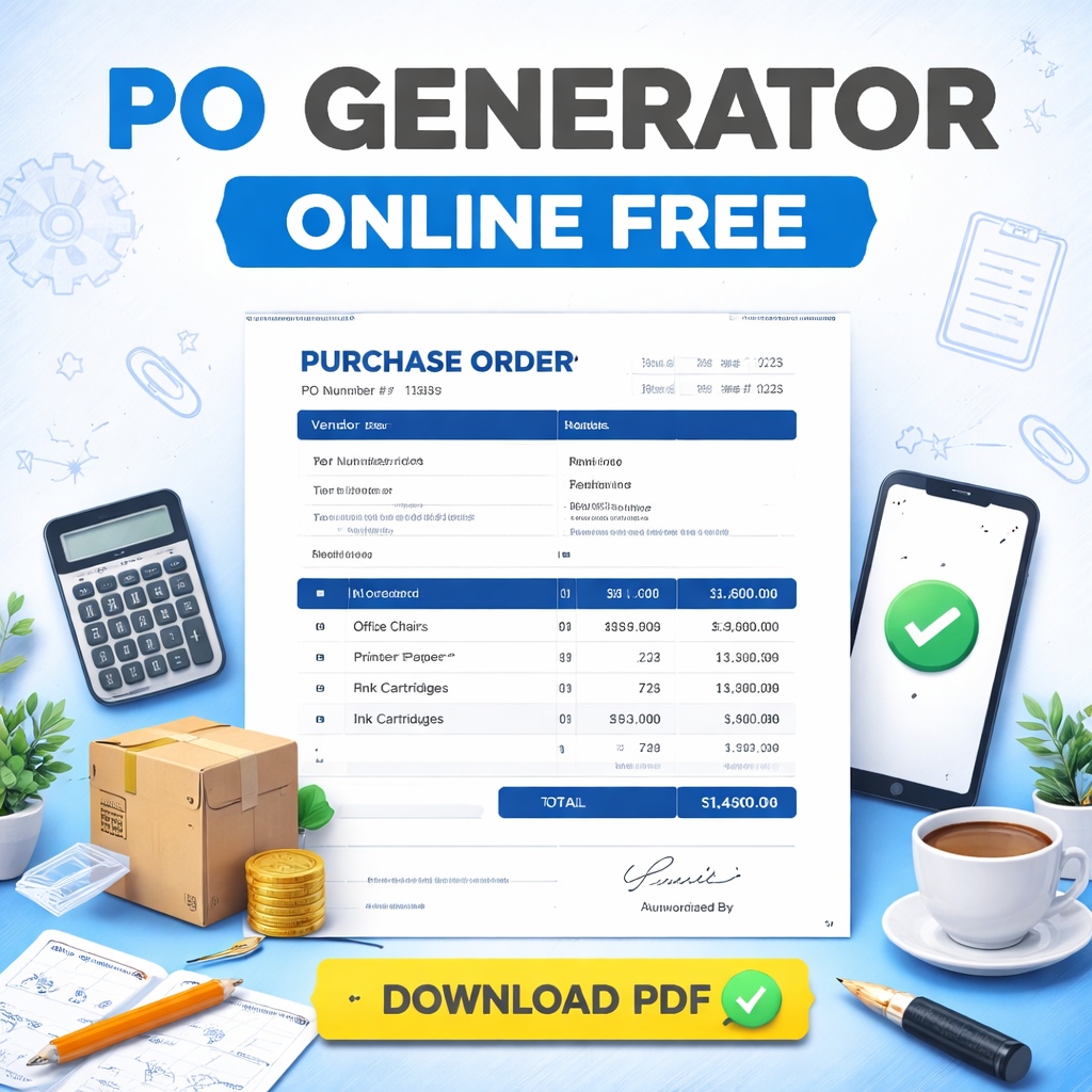 Homepage 57 PO GRNERATOR online free tool creating professional purchase order document instantly